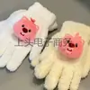 Suministro Directo de Fábrica Nuevos Lindo Castor Pequeño loopy guantes de felpa forro polar coral estudiante montar guantes con dedos femeninos