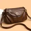 2026 Bolso de Hombro Cruzado de Cuero Suave de Gran Capacidad, Moda para Madres de Mediana Edad, Bolso Cuadrado Pequeño Vintage, Mochila para Mujer