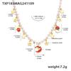 Azúcar Navidad Lindo Dibujo Animado Peso Esmalte Colgante Collar Pulsera Traje Moda Femenina Combinación de Diseño Creativo