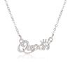 Collar de reina con letra de venta caliente transfronteriza, cadena de clavícula de reina corona de tendencia para mamá, novia, regalo de vacaciones