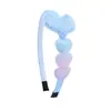 Diadema de Colores Nuevos Personalizados Transfronterizos Corazón Estrella Arcoíris Degradado Diadema de Corazón Melocotón Accesorios para el Cabello de Fiesta Infantil Pasador