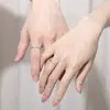 Anillo de Pareja Nuevo Nudo Anillo Abierto Personalizado de Moda Regalo de San Valentín Anillo de Oro de Moda Amor