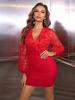 Venta Caliente Transfronteriza Venta Caliente de Amazon Ropa Europea y Americana Vestido de Manga Larga con Lentejuelas, Borlas y Colores Contrastantes, Vestido de Moda y Versátil