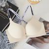Sutiã Sexy Decote V Profundo Alças Cruzadas Sem Costura Fivela Frontal Push-Up Costas Bonitas Íntimos Sem Aros Sutiã Bojo Interno All-In-One para Mulheres