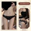 Expuesto Gran Poplíteo ~ Cruz Melocotón Cadera Francés Encaje Sexy Tanga Cintura Baja Correa Hueco Puro Sexo Ropa Interior N-14