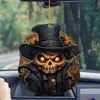 Decoração Acrílica Transfronteiriça de Halloween Novo Produto Arranjo: Abóbora Assustadora Criativa 2025 Enfeite para Retrovisor de Carro