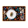 Nuevo camino de mesa Halloween Amazon TEMU, camino de mesa estilo americano, mantel largo de lino, específicamente para mesas de té