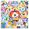 50 Adesivos de Cabeça de Filhote Original Desenho Animado Fofo Animal Impermeável Decorativo Livro de Mão Adesivos para Cartão Goo