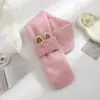 Conjunto de Cuello Cruzado Cálido de Oso Lindo para Mujer Bufanda de Piel de Conejo Sintética para Hombres y Mujeres Invierno Espesado Felpa Suave Bufanda