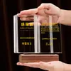 Trofeo de cristal personalizado de alta gama, premio de cristal creativo para la conmemoración de la jubilación de maestros, carta de nombramiento de empresa, certificado, medalla y placa de autorización