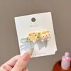Pinza para el pelo con estampado de leopardo y flores, accesorio para el pelo elegante y exquisito, pinza dulce para flequillo, pinza para el pelo para mechones sueltos, adorno para el pelo elegante y exquisito