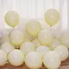 Serie Amarillo-Naranja-Blanco 10 pulgadas 5 pulgadas 12 pulgadas 18 pulgadas Globos Engrosados Serie de Colores Cálidos Mate Redondos Látex Tienda de Cumpleaños