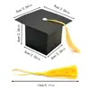Nueva Caja de Papel para Fiesta de Graduación Celebración Temporada de Graduación Caja de Empaque para Regalo Borla de Birrete Caja de Dulces Suministros de Decoración