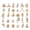 Acessórios de Joias de Liga Estrela do Mar Concha Série de Animais Marinhos Pingentes DIY Pulseira Colar Pingente Decorativo U115