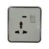 Panel de pared enchufe interruptor oculto ultrafino doble control unipolar doméstico apertura única control único multifunción explosiones de Amazon