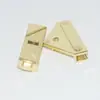 Acessórios de hardware para bagagem de bolsa de mão cadeado triangular liga de zinco fundição sob pressão bolsa feminina cadeado sanfonado ouro claro