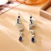 Venta Caliente Pendientes de Perla de Zirconia de Color de Lujo Ligero Moda de Gama Alta Trabajo Pesado Exquisito Sentido del Diseño Pendientes Accesorios de Diosa