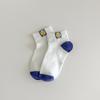 Calcetines de malla con cara sonriente para niños, finos, transpirables, para verano y primavera.