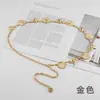 Cadena de Cintura Retro con Patrón de Concha Metálica Europea y Americana para Mujer, Cinturón Decorativo Versátil para Vestido y Traje para Mujer