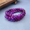 Pulseira e colar Shukulai atacado, estilos masculinos e femininos, colar de madrepérola roxo escuro, conjunto de vendedor de rua, suprimentos para joias de miçangas