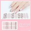 Ze Estilo Europeu e Americano Impermeável Sem Cozimento Filme de Esmalte em Gel Cor Gradiente de Superfície Inteira Adesivos de Nail Art Papel Filme para Unhas Patches de Papel