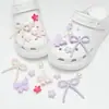Nuevo Estilo Mismo Estilo Xiaohongshu Flor Lazo Decoración de Zapato DIY Desmontable Hebilla Decoración de Zapato Crocs