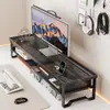 Soporte para monitor de computadora de escritorio, elevador de monitor, base para pantalla de visualización, bandeja para teclado de escritorio, pantalla
