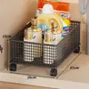 Herramienta mágica de almacenamiento para el baño: estante debajo del lavabo para el baño, cesta de almacenamiento para detergente de lavandería y gel de ducha dentro del gabinete del baño