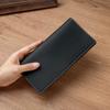 Cartera de Piel de Vaca de Capa Superior Completa para Hombre y Mujer Cuero Genuino Sentido Avanzado Multi-Tarjetas Billetera Larga de Clutch Cómoda para Negocios Europea y Americana