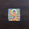 Núcleo de pintura Thangka de oro pintado a mano, 4 x 4 cuadrados, Zakilam, vida pasada, esta vida, Huang Caishen, lienzo con núcleo de pintura Thangka