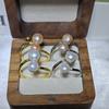 Anel de Pérola de Água Doce Natural Feminino Anel Pequeno de Alta Cor Explosões Vivas Popular Pérola Multi-Contas Anel Aberto