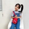 2024 Nova Moda Bolsa de Peito de Tecido Composto Mochila para Bebês Meninos e Meninas do Jardim de Infância Bolsa Infantil Bolsa Transversal Smiley