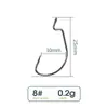 Weihe Sports Níquel Preto Anzol Crank Barriga Larga Montagem Texas Isca Anzol Isca Macia Material Aço Alto Carbono Acessórios para Isca