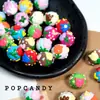 Flor de Tulipan Joyería de Cuentas Pintada a Mano DIY Hecho a Mano Colorido Agujero Recto Aretes de Cuentas Pulsera Collar Cadena para Teléfono Móvil Cuerda