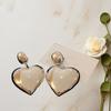 2025 Nuevos Aretes de Corazón de Alta Gama Europeos y Americanos de Alta Gama Aguja de Plata 925 Aretes Elegantes de Nicho de Moda