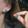 Aretes Exquisitos y Pequeños con Incrustaciones de Diamantes para Mujer Dulces Elegantes Estilo Coreano Modernos Simples Combinan con Todo Diario Para Ir al Trabajo Aretes de Alta Gama