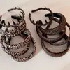 Diadema de Terciopelo Esponjoso con Estampado de Leopardo Combinación Moda Alta Presión Craneal Diadema para el Cabello Pinza para el Cabello de Mujer de Gama Alta Accesorios para el Cabello Estilo Nuevo
