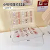 Caja de Almacenamiento Portátil de Gran Capacidad para Uñas, Caja de Almacenamiento Transparente a Prueba de Polvo para Tarjetas de Color, Diseños de Uñas y Exhibición de Piezas de Uñas