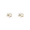 Pendientes de Perla Mariposa de Plata S925 Nueva Llegada Corea del Sur Pendientes Colgantes Traseros Pendientes de Diseño de Alto Gama de Lujo Ligero Nicho