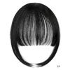 Flequillo de peluca en stock, pieza de extensión de cabello natural sin costuras con patillas, flequillo de aire largo tejido a mano en ambos lados de la peluca de fibra química
