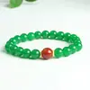 Pulsera de Jade Malasio 18mm Pulsera de Cuentas Redondas Grandes Verde Imperial Unisex Pulsera de Pareja Pulsera de Jade Verde Zheng Yang