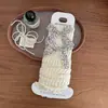 Meias Largas de Xadrez com Laço Outono/Inverno Estilo Coreano Ins para Meninas Coberturas de Perna de Tricô Aquecedores de Panturrilha de Caxemira Aquecedores de Perna Largos