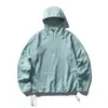 Sudadera con Capucha Suelta para Exteriores de Lana Personalizada Black Fleet para Primavera y Otoño, Top Funcional de Manga Larga Catiónico de Secado Rápido y Protector Solar