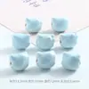 Accesorios para Joyería DIY Cabeza de Gato de Dibujos Animados Cuentas de Cerámica Pulsera de Gatito con Agujero Recto Pulsera Paquete de Materiales para Pulseras Hechas a Mano