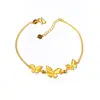 Pulseira pequena de borboleta banhada a ouro para mulheres, super elegante, mesmo estilo das joalherias, deslumbrante, versátil e exala um ar de luxo, perfeita como presente