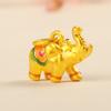 Pingente de elefante de ouro de areia para homens e mulheres, balcão de loja de ouro, mesmo passepartout, cordão de mão com contas, contas de transferência de tinta de cozimento de ouro 3D