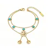 Pulsera popular de titanio y acero estilo ins, moderna, versátil, corazón, mariposa, estrella, geométrica, de acero inoxidable, joyería para la mano