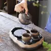 Conjunto de Xícaras de Chá Pessoais Cerâmicas Rústicas Vintage, Utensílios de Chá Kung Fu, Xícara de Chá Doméstica, Tigela de Chá Pequena Única, Xícara do Anfitrião