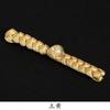 Botones de Disco Estilo Chino Lámina Dorada Satinada Trenza de Cuentas de Jade Botones Tejidos a Mano Accesorio Decorativo Retro Hanfu Cheongsam