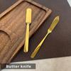 Cuchillo dorado para mantequilla, cuchillo para mermelada, espátula de acero inoxidable 304, cuchillo para crema de queso, cuchillo para mantequilla, espátula para tostadas y mantequilla de cacahuete.